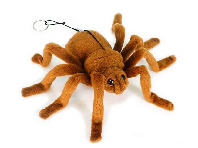 Edderkopp. brun m/snor 25 cm