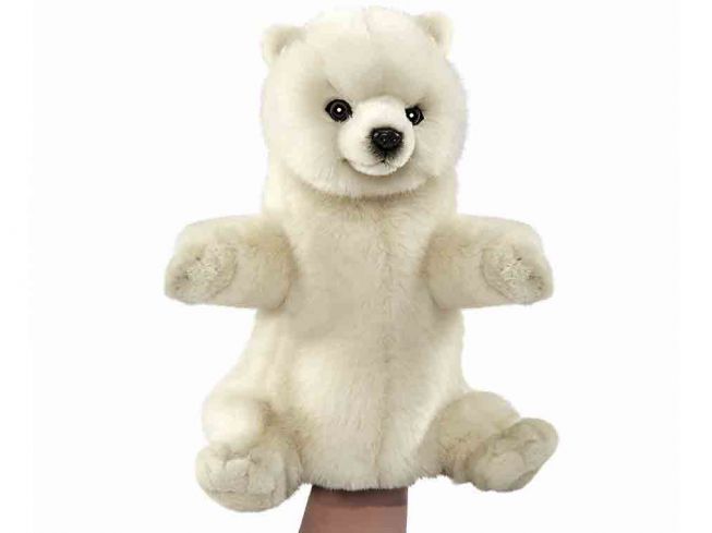 Isbjørn hånddukke 31 cm