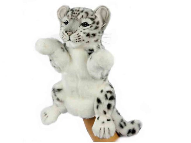 Snøleopard hånddukke [Snow Leopard Puppet] 32 cm Hansa