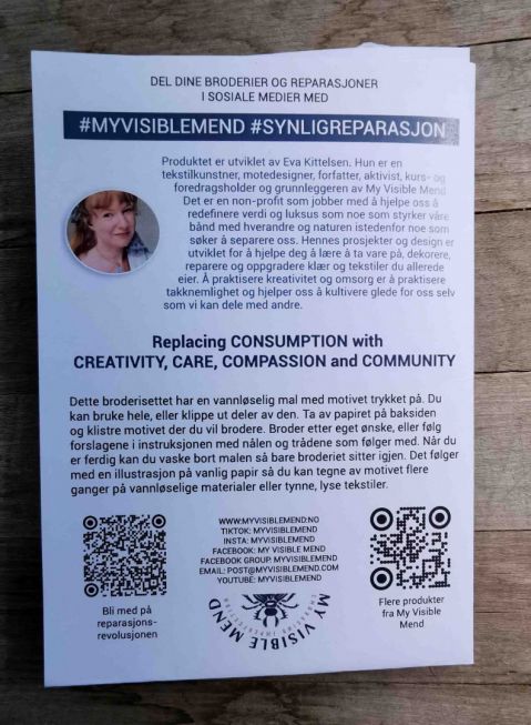Broderisett ryllik & prestekrage