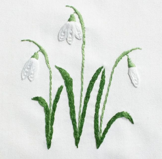 Broderisett snøklokke