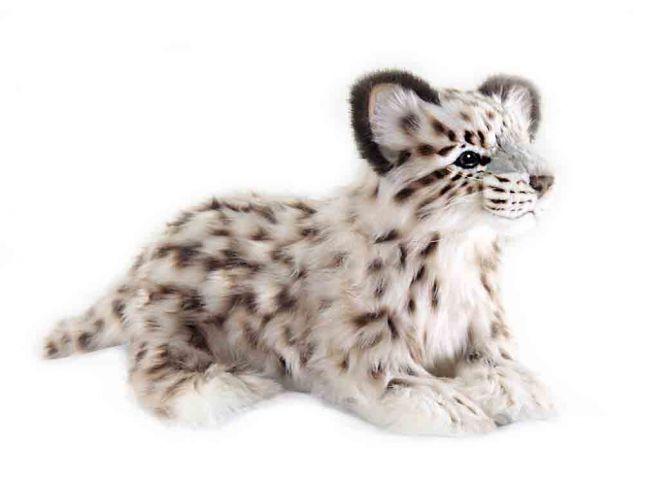 Snøleopard unge [Snow Leopard Cub Floppy] 34 cm Hansa