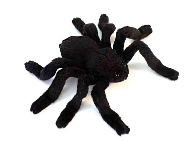 Edderkopp - Sort enke m/snor [Spider Black Widow] 25 cm Hansa