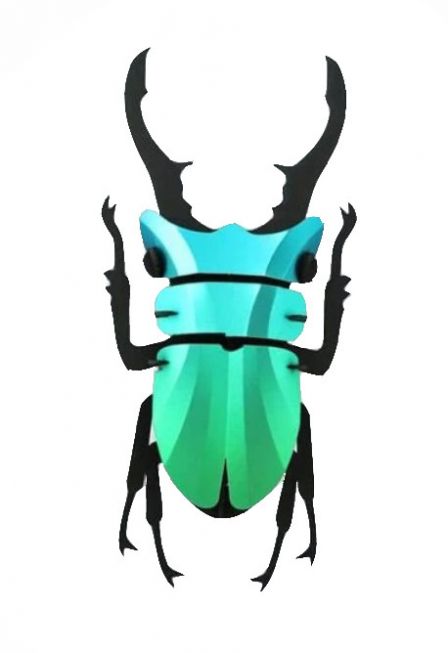 Hjortebille [Stag Beetle green metallic] 3D