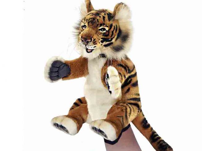 Tiger hånddukke 31 cm