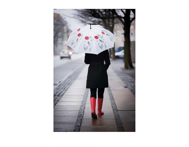 Paraply rød valmue. sammenleggbar